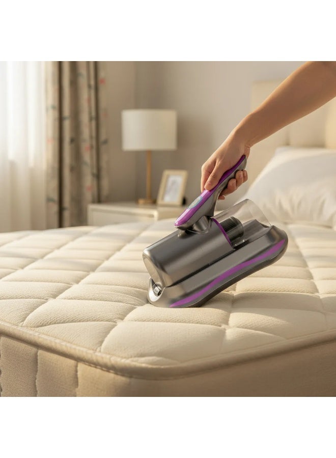 سناجل منظف ​​مراتب لاسلكي يعمل بالأشعة فوق البنفسجية، مكنسة كهربائية يدوية للسرير مزودة بشفط قوي للأرائك والسجاد والأسطح القماشية - Image 4